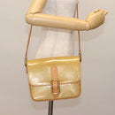 LOUIS VUITTON Monogram Vernis Christie GM Shoulder Bag Beige M91147 Auth 143549-23