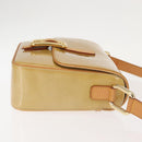 LOUIS VUITTON Monogram Vernis Christie GM Shoulder Bag Beige M91147 Auth 143549-3