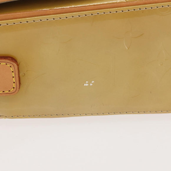 LOUIS VUITTON Monogram Vernis Christie GM Shoulder Bag Beige M91147 Auth 143549