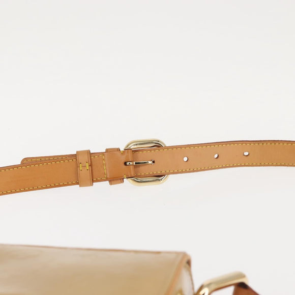 LOUIS VUITTON Monogram Vernis Christie GM Shoulder Bag Beige M91147 Auth 143549