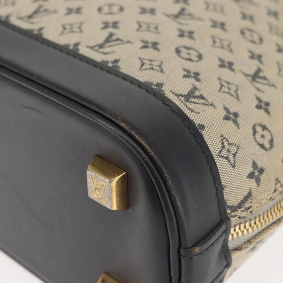 LOUIS VUITTON Monogram Mini Alma Haut Hand Bag Blue M92202 LV Auth 143550