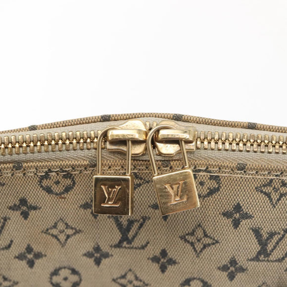 LOUIS VUITTON Monogram Mini Alma Haut Hand Bag Blue M92202 LV Auth 143550
