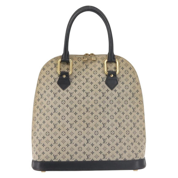 LOUIS VUITTON Monogram Mini Alma Haut Hand Bag Blue M92202 LV Auth 143550