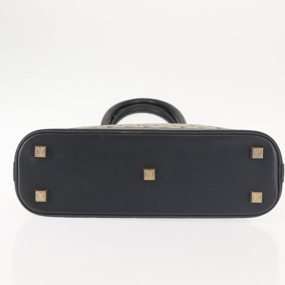 LOUIS VUITTON Monogram Mini Alma Haut Hand Bag Blue M92202 LV Auth 143550