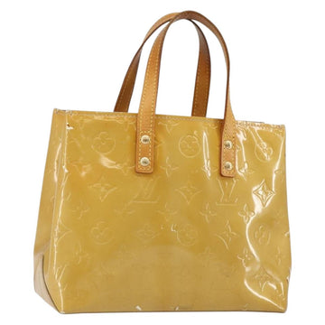 LOUIS VUITTON Monogram Vernis Reade PM Hand Bag Beige M91334 LV Auth 143551