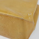 LOUIS VUITTON Monogram Vernis Reade PM Hand Bag Beige M91334 LV Auth 143551-8