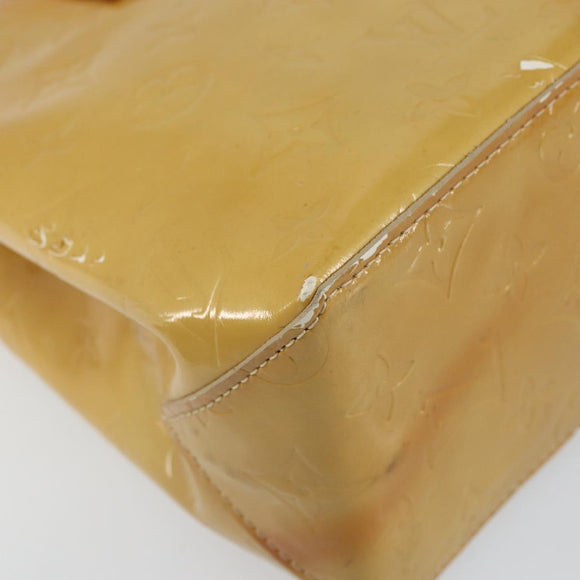 LOUIS VUITTON Monogram Vernis Reade PM Hand Bag Beige M91334 LV Auth 143551