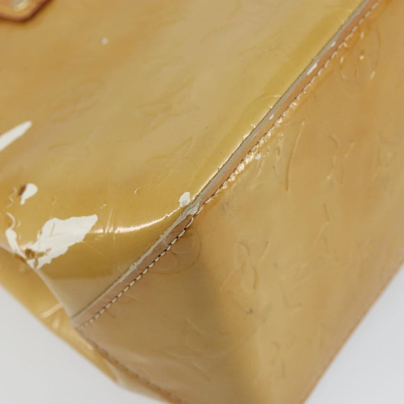 LOUIS VUITTON Monogram Vernis Reade PM Hand Bag Beige M91334 LV Auth 143551