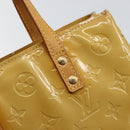 LOUIS VUITTON Monogram Vernis Reade PM Hand Bag Beige M91334 LV Auth 143551-18