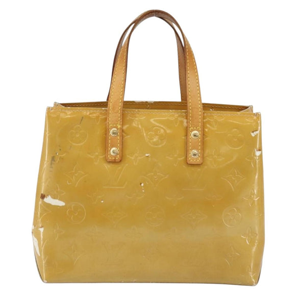 LOUIS VUITTON Monogram Vernis Reade PM Hand Bag Beige M91334 LV Auth 143551