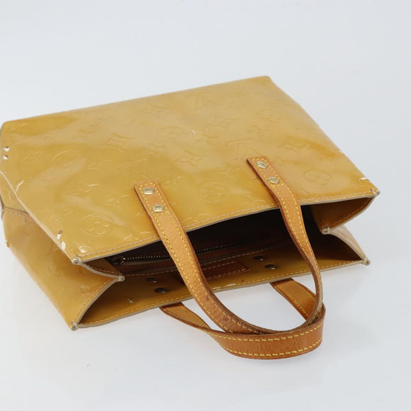 LOUIS VUITTON Monogram Vernis Reade PM Hand Bag Beige M91334 LV Auth 143551