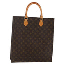 LOUIS VUITTON Monogram Sac Plat Hand Bag M51140 LV Auth 143558-1