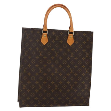 LOUIS VUITTON Monogram Sac Plat Hand Bag M51140 LV Auth 143558