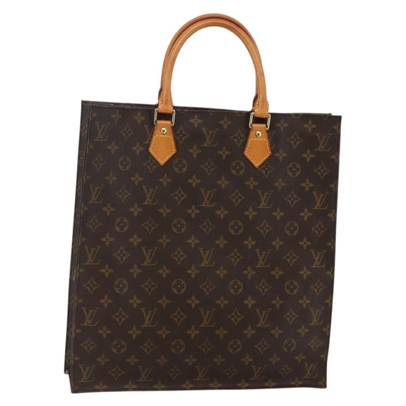 LOUIS VUITTON Monogram Sac Plat Hand Bag M51140 LV Auth 143558