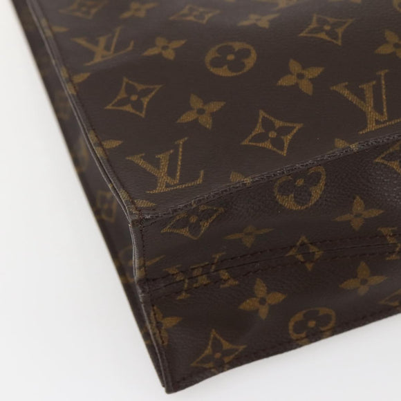 LOUIS VUITTON Monogram Sac Plat Hand Bag M51140 LV Auth 143558