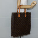 LOUIS VUITTON Monogram Sac Plat Hand Bag M51140 LV Auth 143558-20