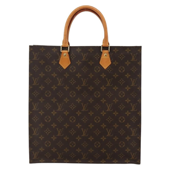 LOUIS VUITTON Monogram Sac Plat Hand Bag M51140 LV Auth 143558