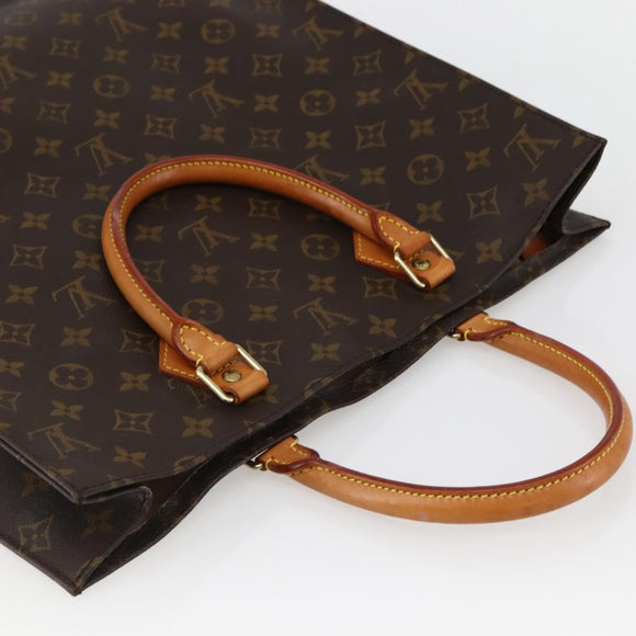 LOUIS VUITTON Monogram Sac Plat Hand Bag M51140 LV Auth 143558