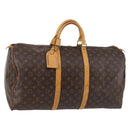 LOUIS VUITTON Monogram Keepall 55 Boston Bag M41424 LV Auth 143564-1