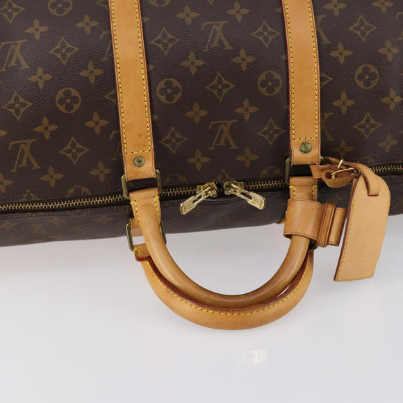 LOUIS VUITTON Monogram Keepall 55 Boston Bag M41424 LV Auth 143564