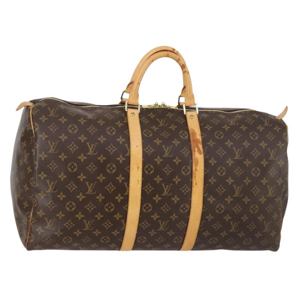 LOUIS VUITTON Monogram Keepall 55 Boston Bag M41424 LV Auth 143569