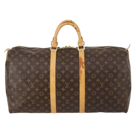 LOUIS VUITTON Monogram Keepall 55 Boston Bag M41424 LV Auth 143569
