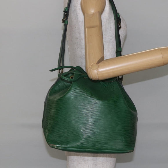 LOUIS VUITTON Epi Petit Noe Shoulder Bag Green M44104 LV Auth 143573
