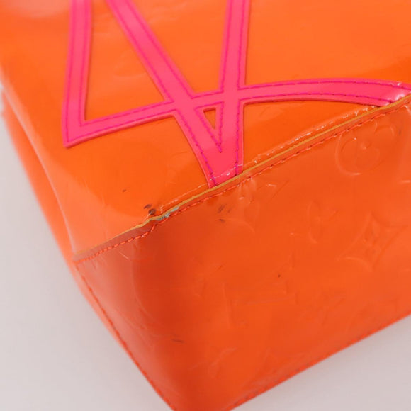 LOUIS VUITTON Monogram Vernis Fluo Reade PM Bag Pink Orange M91903 Auth 143574
