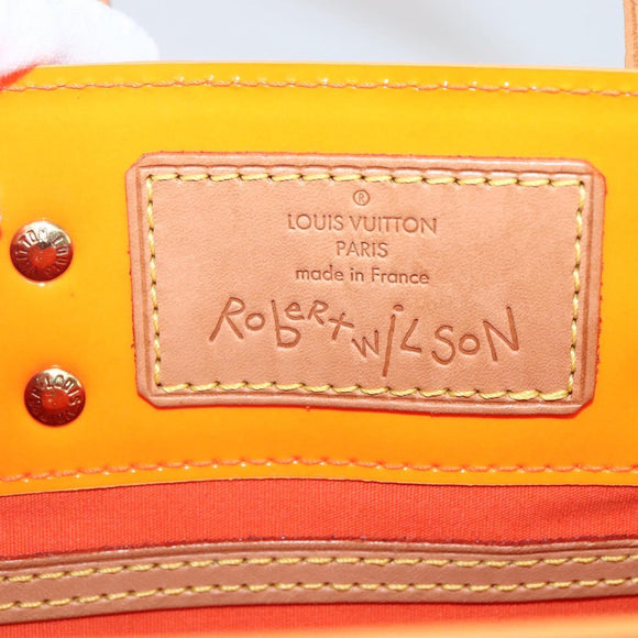 LOUIS VUITTON Monogram Vernis Fluo Reade PM Bag Pink Orange M91903 Auth 143574