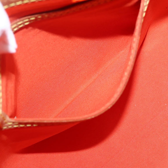 LOUIS VUITTON Monogram Vernis Fluo Reade PM Bag Pink Orange M91903 Auth 143574