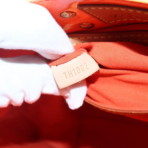 LOUIS VUITTON Monogram Vernis Fluo Reade PM Bag Pink Orange M91903 Auth 143574