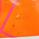 LOUIS VUITTON Monogram Vernis Fluo Reade PM Bag Pink Orange M91903 Auth 143574-20