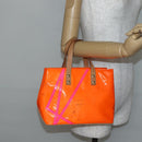 LOUIS VUITTON Monogram Vernis Fluo Reade PM Bag Pink Orange M91903 Auth 143574-22