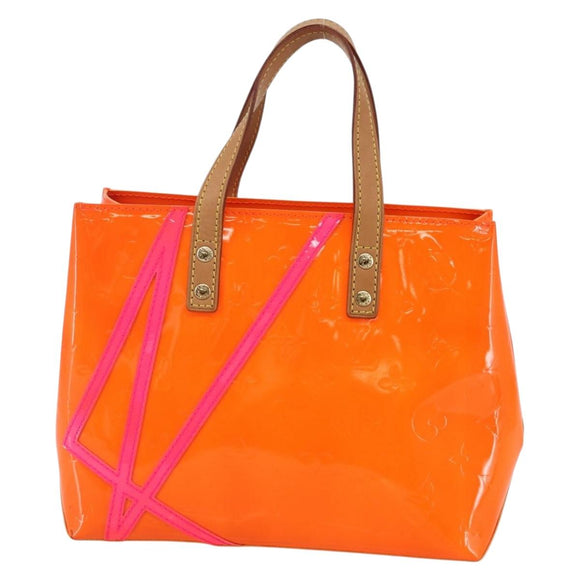 LOUIS VUITTON Monogram Vernis Fluo Reade PM Bag Pink Orange M91903 Auth 143574