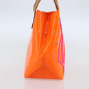 LOUIS VUITTON Monogram Vernis Fluo Reade PM Bag Pink Orange M91903 Auth 143574-4