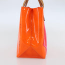 LOUIS VUITTON Monogram Vernis Fluo Reade PM Bag Pink Orange M91903 Auth 143574-5
