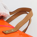 LOUIS VUITTON Monogram Vernis Fluo Reade PM Bag Pink Orange M91903 Auth 143574-8