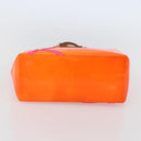 LOUIS VUITTON Monogram Vernis Fluo Reade PM Bag Pink Orange M91903 Auth 143574-9