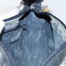 GUCCI GG Supreme Sherry Line Shoulder Bag PVC Navy Gold Red Auth 143575-18