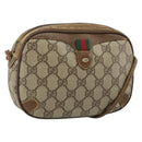 GUCCI GG Supreme Web Sherry Line Shoulder Bag PVC Beige 89 02 066 Auth 143576-1