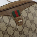 GUCCI GG Supreme Web Sherry Line Shoulder Bag PVC Beige 89 02 066 Auth 143576-14