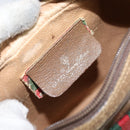 GUCCI GG Supreme Web Sherry Line Shoulder Bag PVC Beige 89 02 066 Auth 143576-16