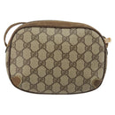 GUCCI GG Supreme Web Sherry Line Shoulder Bag PVC Beige 89 02 066 Auth 143576-3