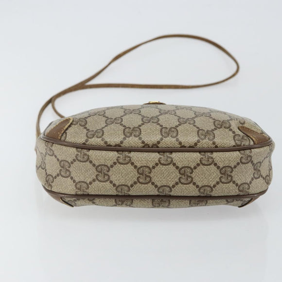 GUCCI GG Supreme Web Sherry Line Shoulder Bag PVC Beige 89 02 066 Auth 143576