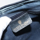 GUCCI GG Supreme Sherry Line Boston Bag PVC Navy Gold Red Auth 143577-16