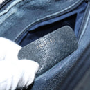 GUCCI GG Supreme Sherry Line Boston Bag PVC Navy Gold Red Auth 143577-21