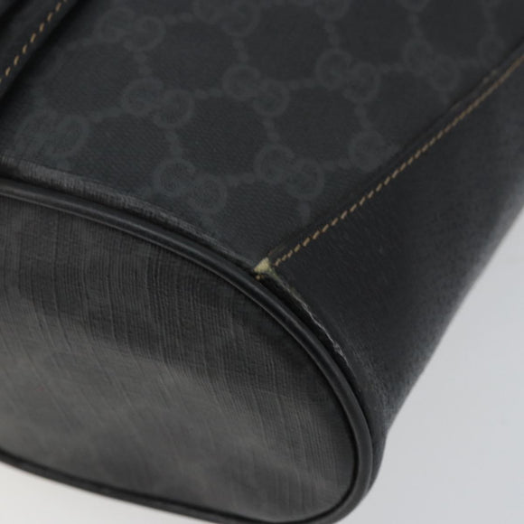 GUCCI GG Supreme Web Sherry Line Shoulder Bag PVC Black 164 02 034 Auth 143578