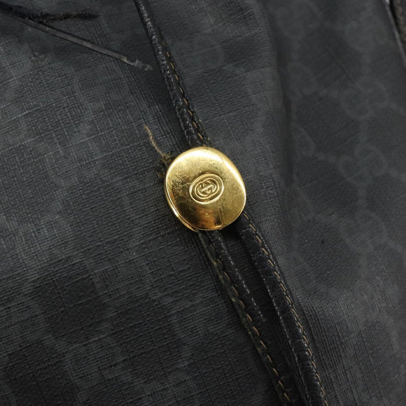 GUCCI GG Supreme Web Sherry Line Shoulder Bag PVC Black 164 02 034 Auth 143578