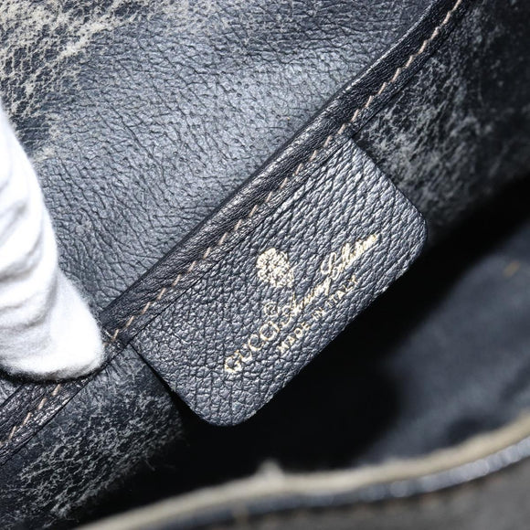 GUCCI GG Supreme Web Sherry Line Shoulder Bag PVC Black 164 02 034 Auth 143578