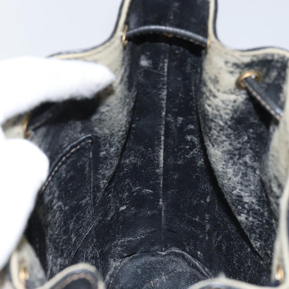 GUCCI GG Supreme Web Sherry Line Shoulder Bag PVC Black 164 02 034 Auth 143578